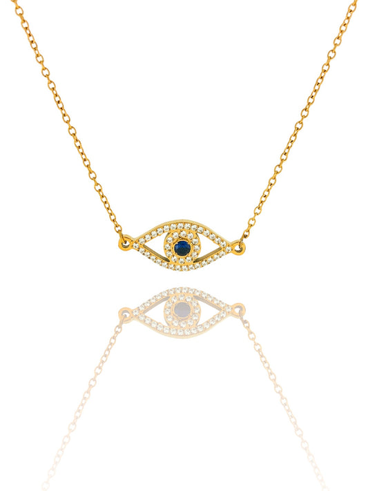 Evil Eye Necklace | 18k Gold Plated