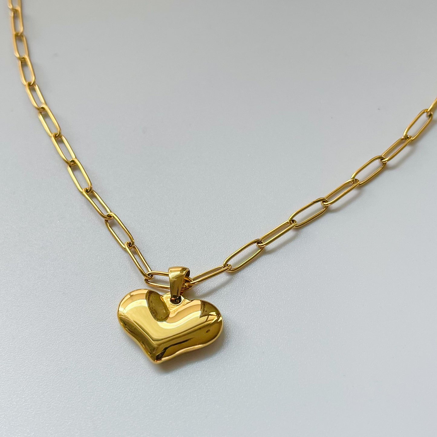 Heart Pendant Necklace | 18K Gold Plated