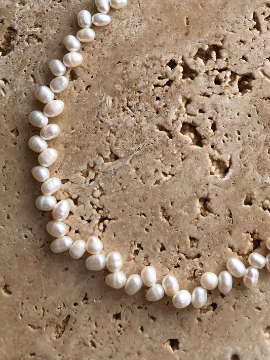 Zig Zag Freshwater Pearl Necklace