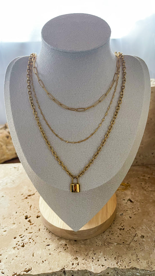 Hardware Lock Necklace | 18K Gold Plated